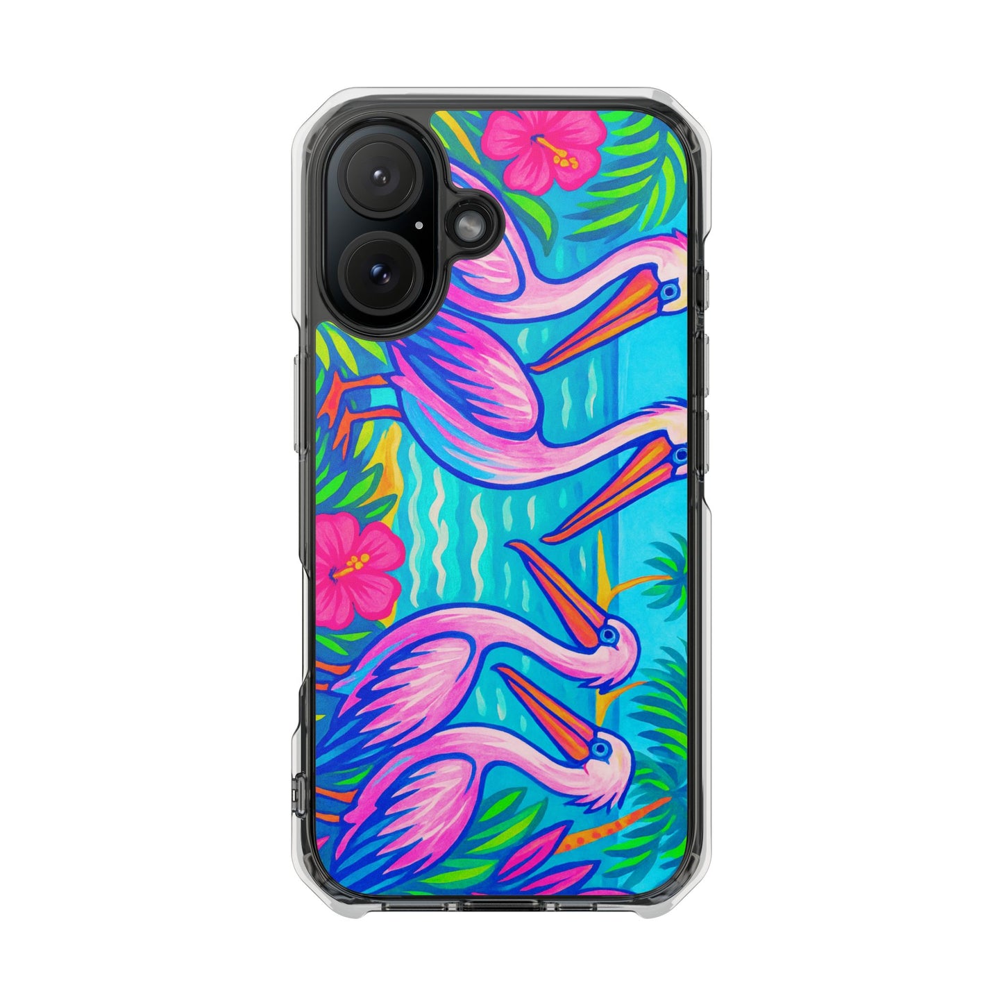 Beach Pelican Party Magnetic Clear Phone Case, Many Models