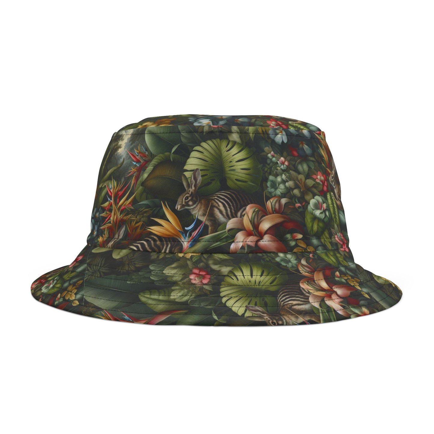 Tropical Polyester Bucket Hat, 2 Sizes - Rainforest Rabbit Outing