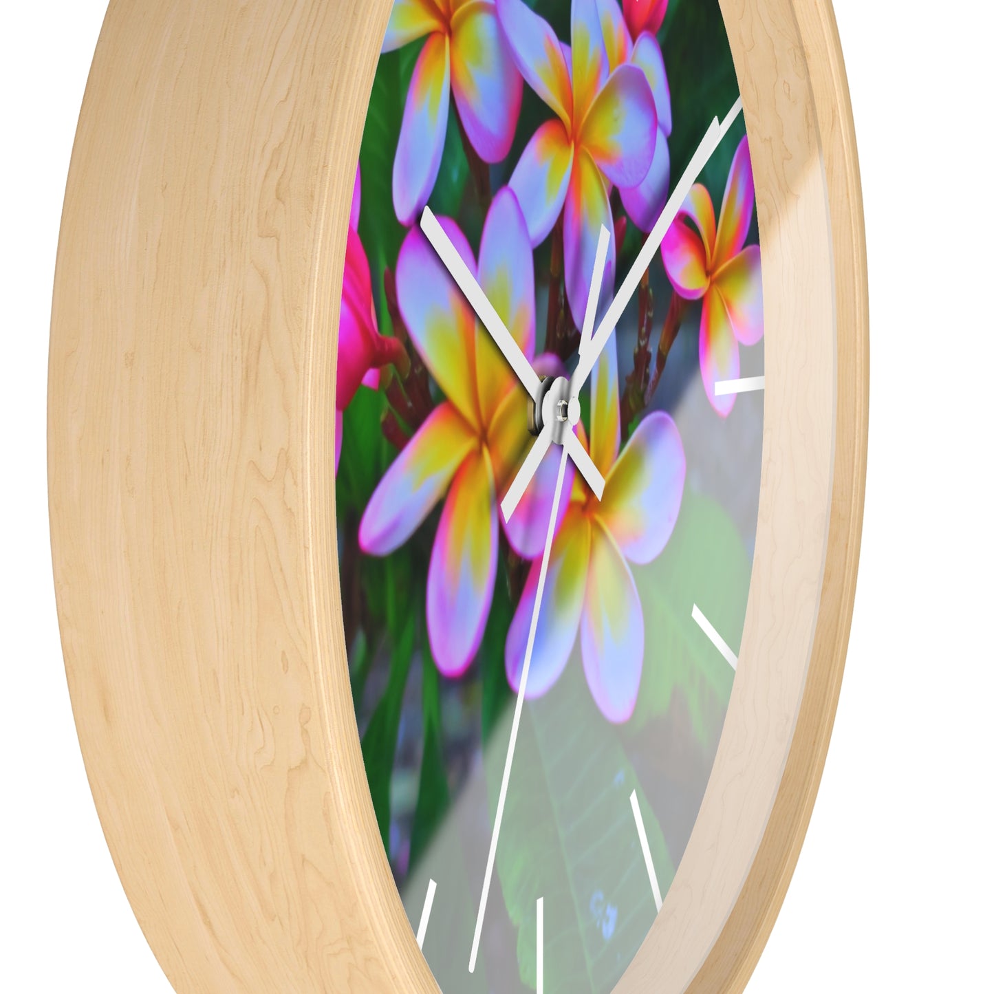 Tropical Hawaiian Flowers Wall Clock - Perfect for Garden Lovers