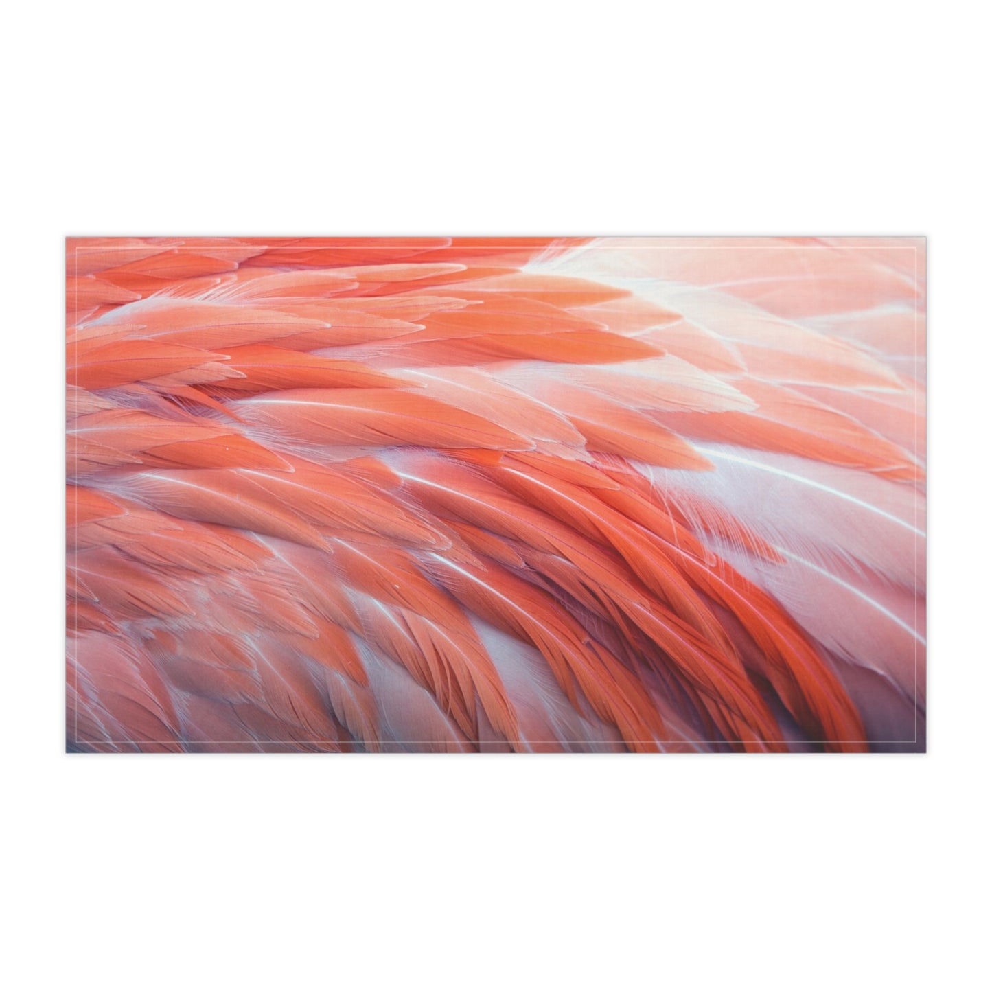 Tea Towels (cotton, poly), Real Flamingo Feathers