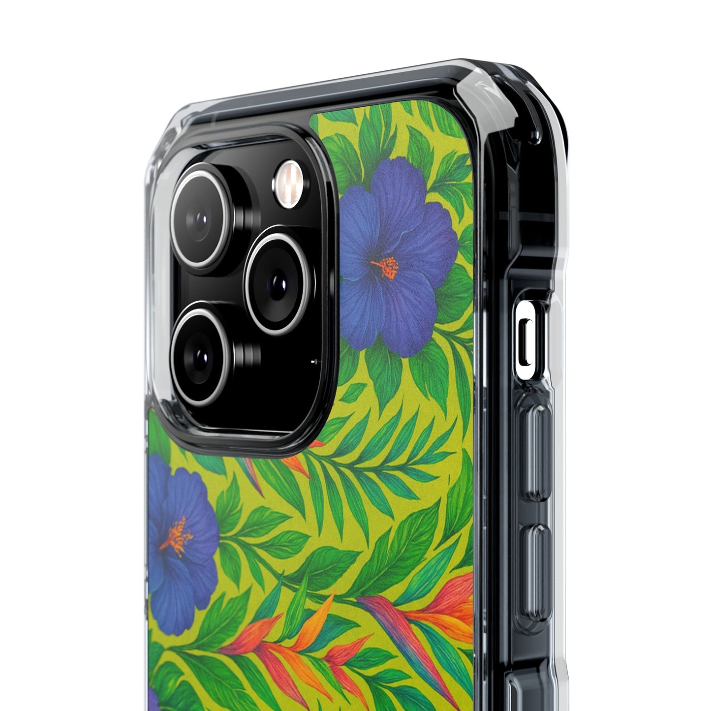 Midnight Flower Lime Magnetic Clear Phone Case, Many Models