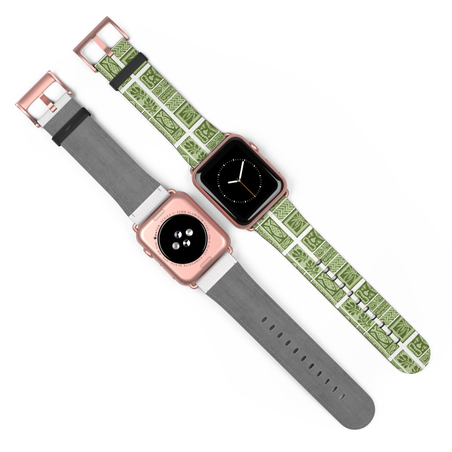 Apple Watch Band - Green Tiki Motifs