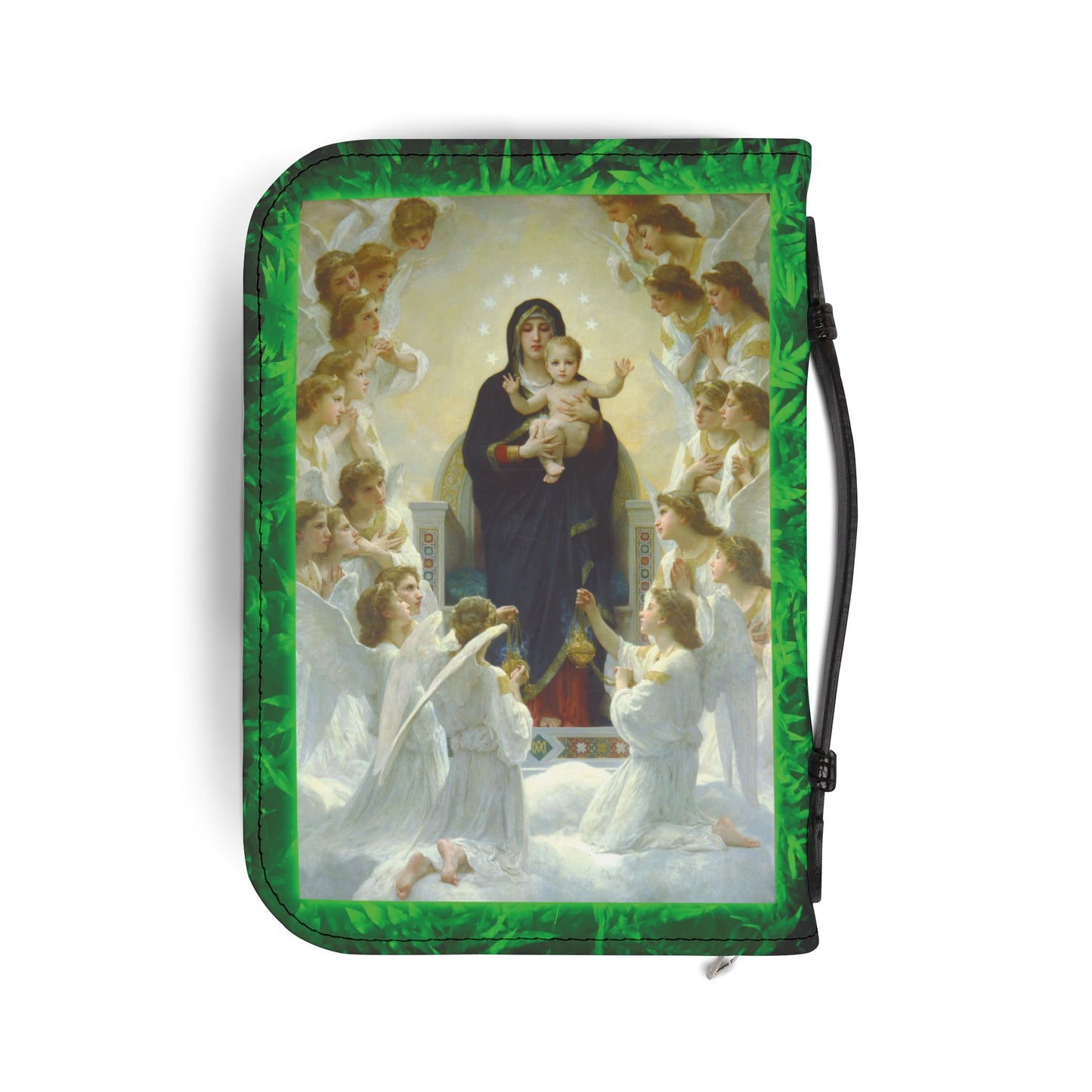 Tropical Glow Bible Cover, Our Lady of Angels / Floral Bible Protector, Christian Church Accessories