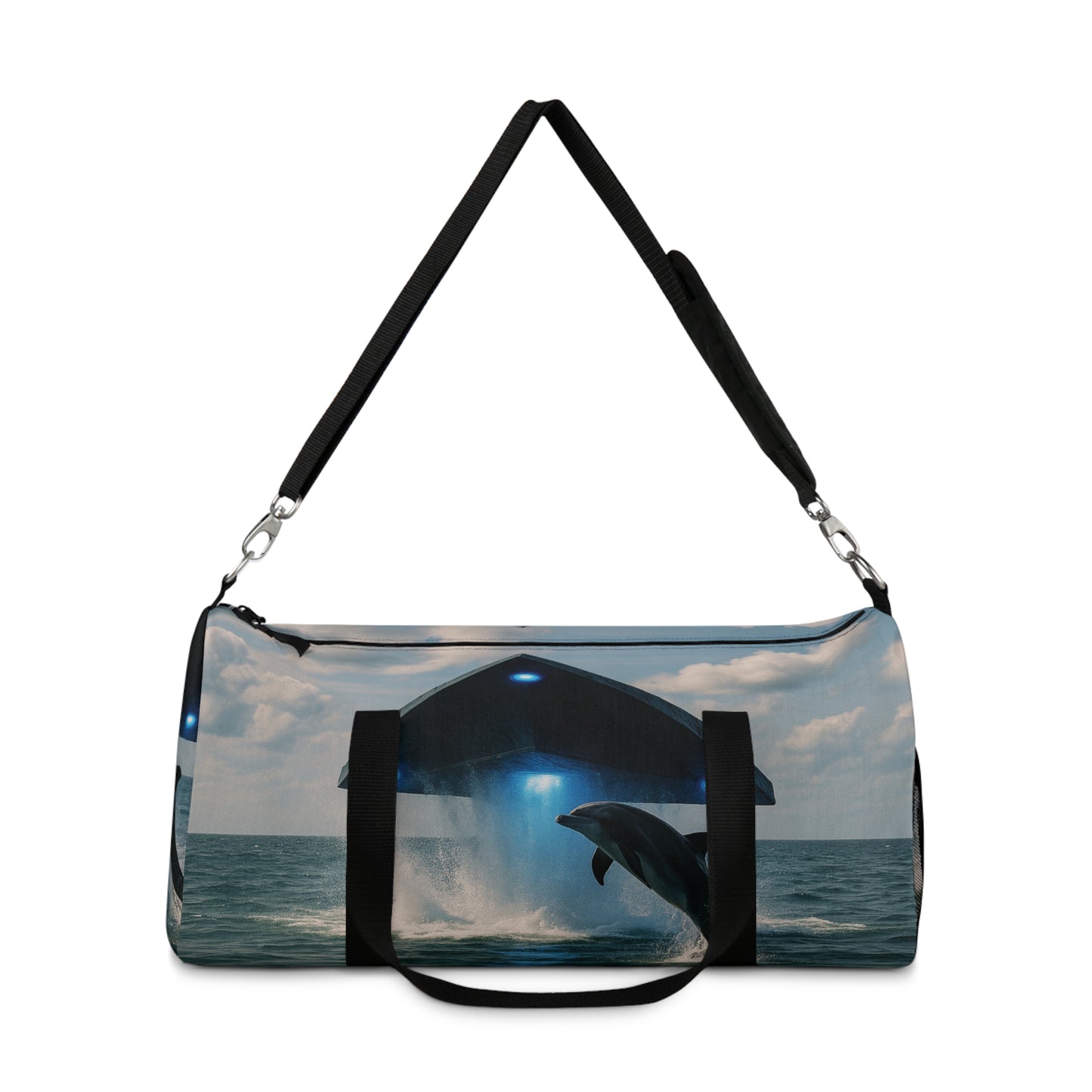 Tropical Duffel Bag - Perfect for Travel and Gym / UFO and Dolphin