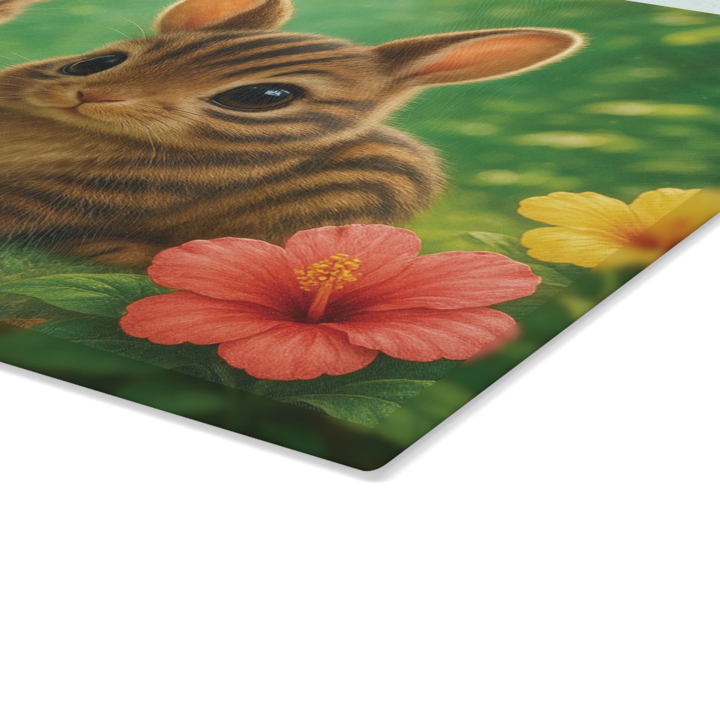 Glass Cutting Board, 2 sizes - Baby Sumatran Rabbits