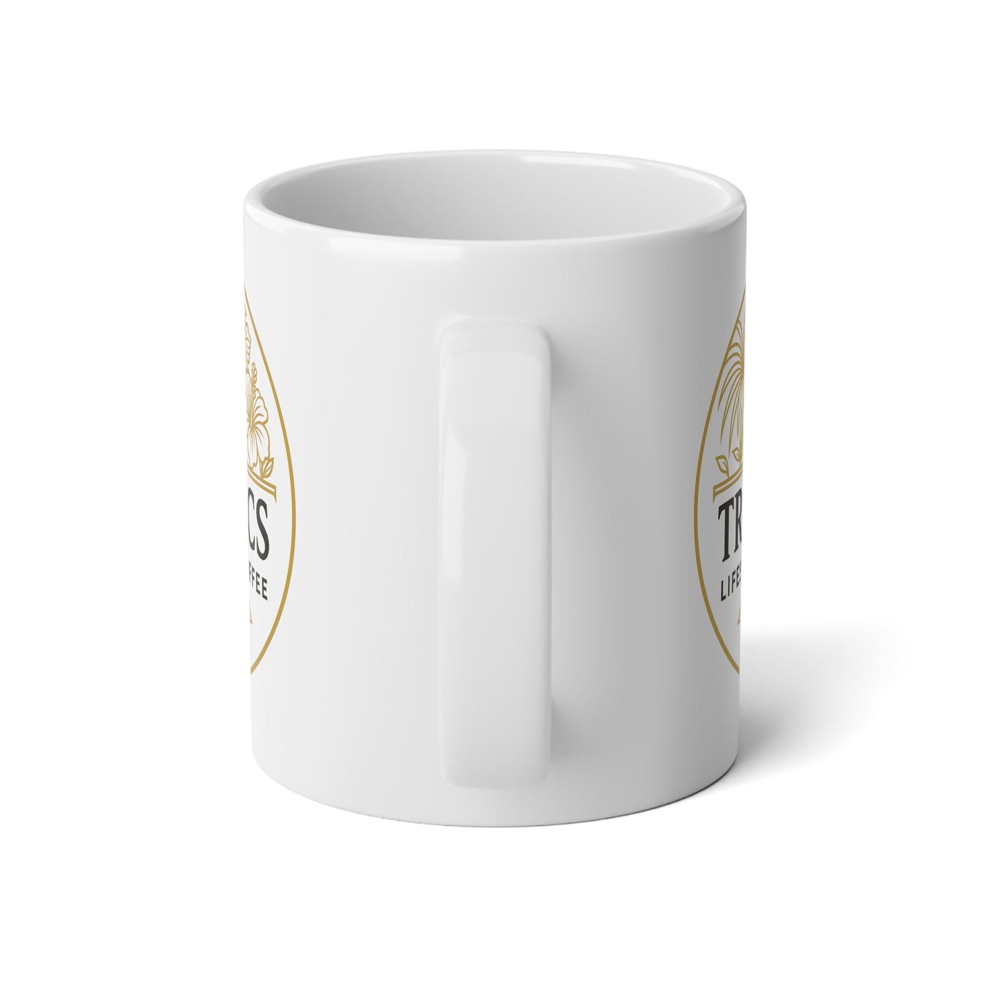 Jumbo Mug, 20oz, Gold TLCoffee Logo | Tropical Coffee Cup