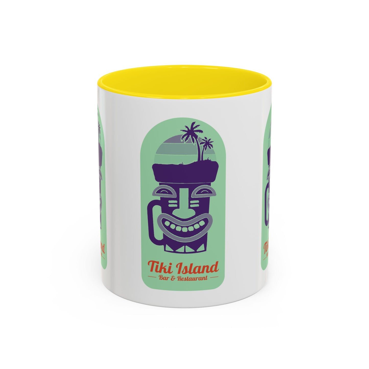 Tiki Island Accent Coffee Mug - Fun Tropical Drinkware for Beach Vibes, green