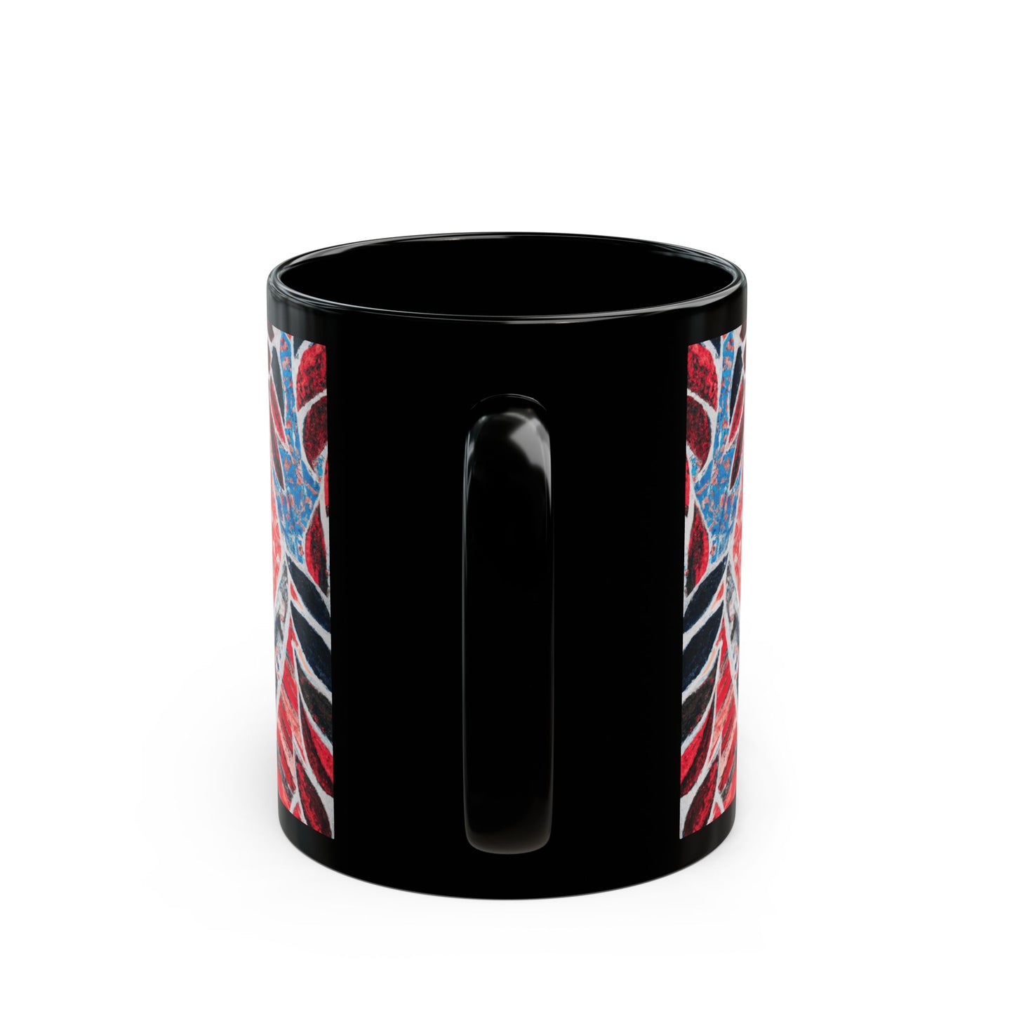 Black Coffee Mug - Amazon Whimsy, Red