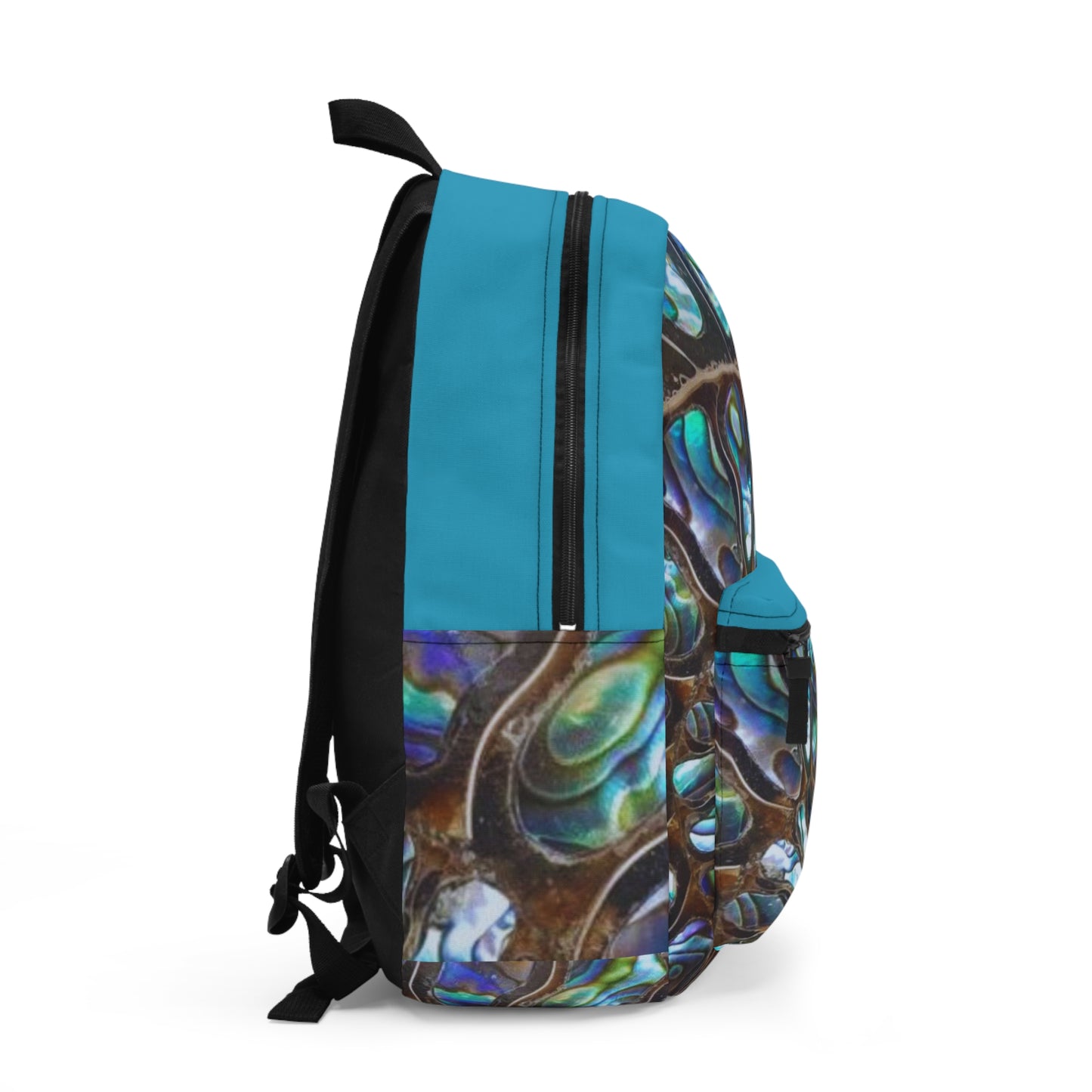 Tropical Backpack  / Ammonite and Abalone, Turquoise