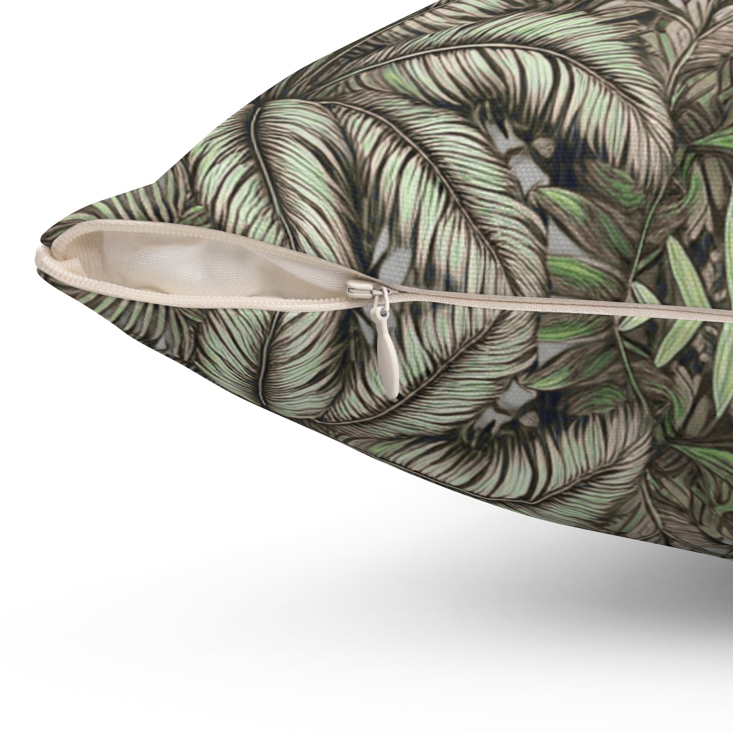 Tropical Pillow, 4 sizes - Colorful Spun Polyester Square Cushion / Tropical Fruit, Grey