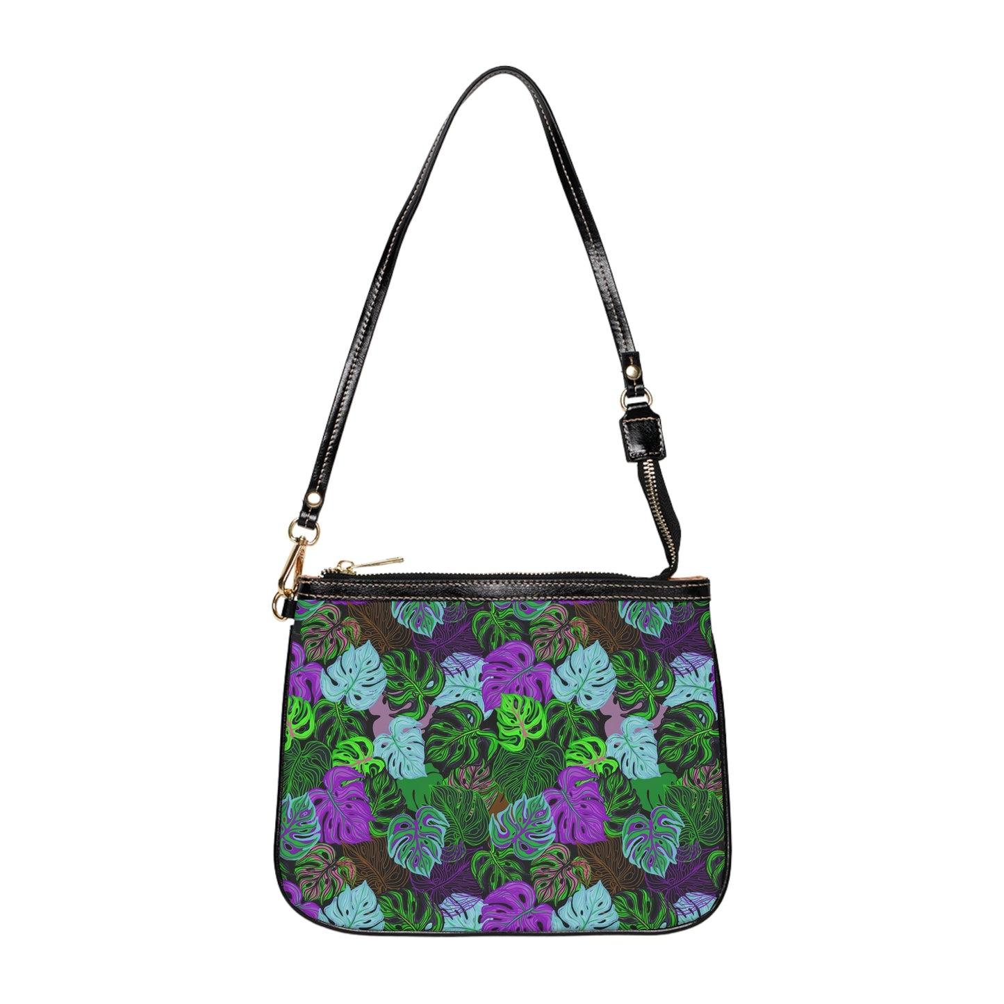 Tropical Small Shoulder Bag | Stylish Crossbody Purse / Monstera Party