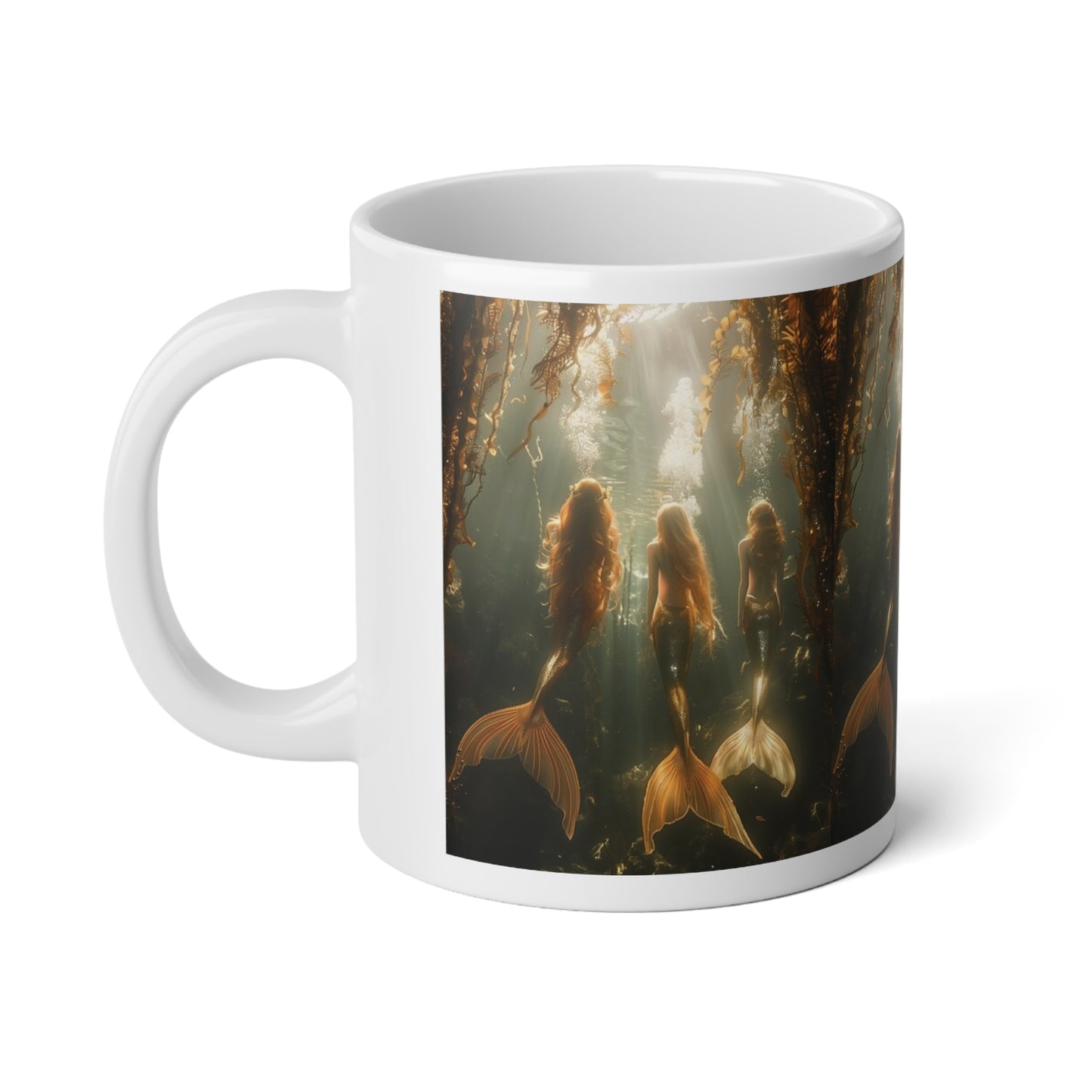 Jumbo Mug, 20oz, Mermaid Trio | Tropical Coffee Cup