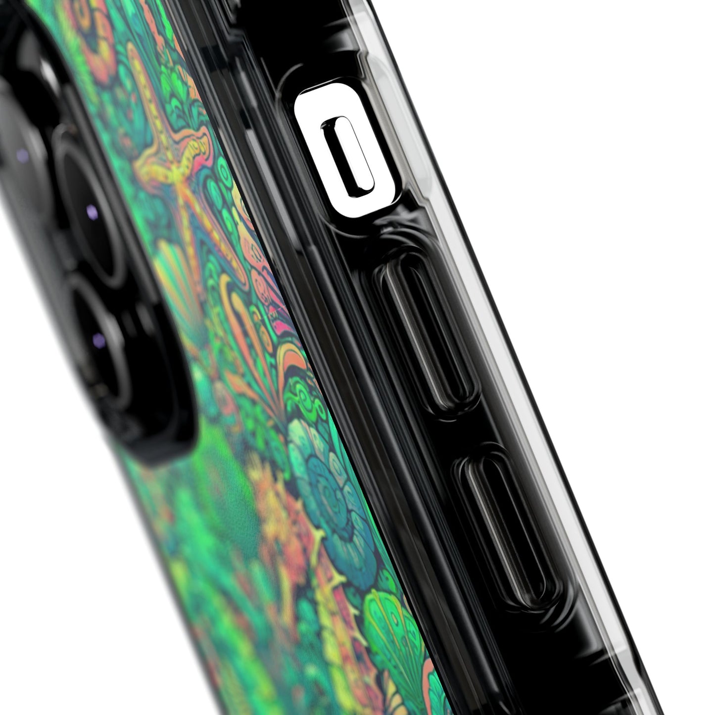 Seahorses/Hot Lime Magnetic Clear Phone Case, Many Models