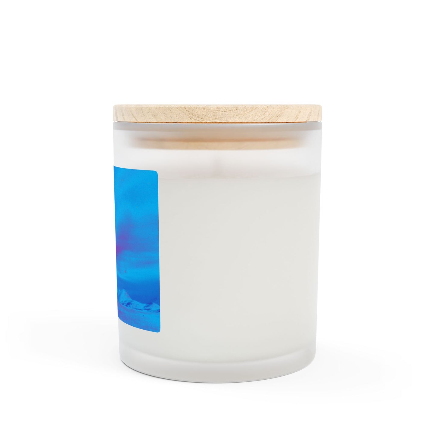 Frosted Glass Candle, 11oz - Cold Ocean Lights, Turquoise