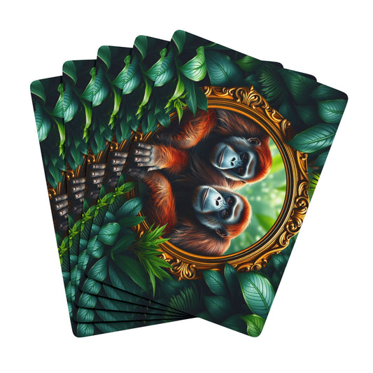 Poker Playing Cards - Framed Orangutan Apes