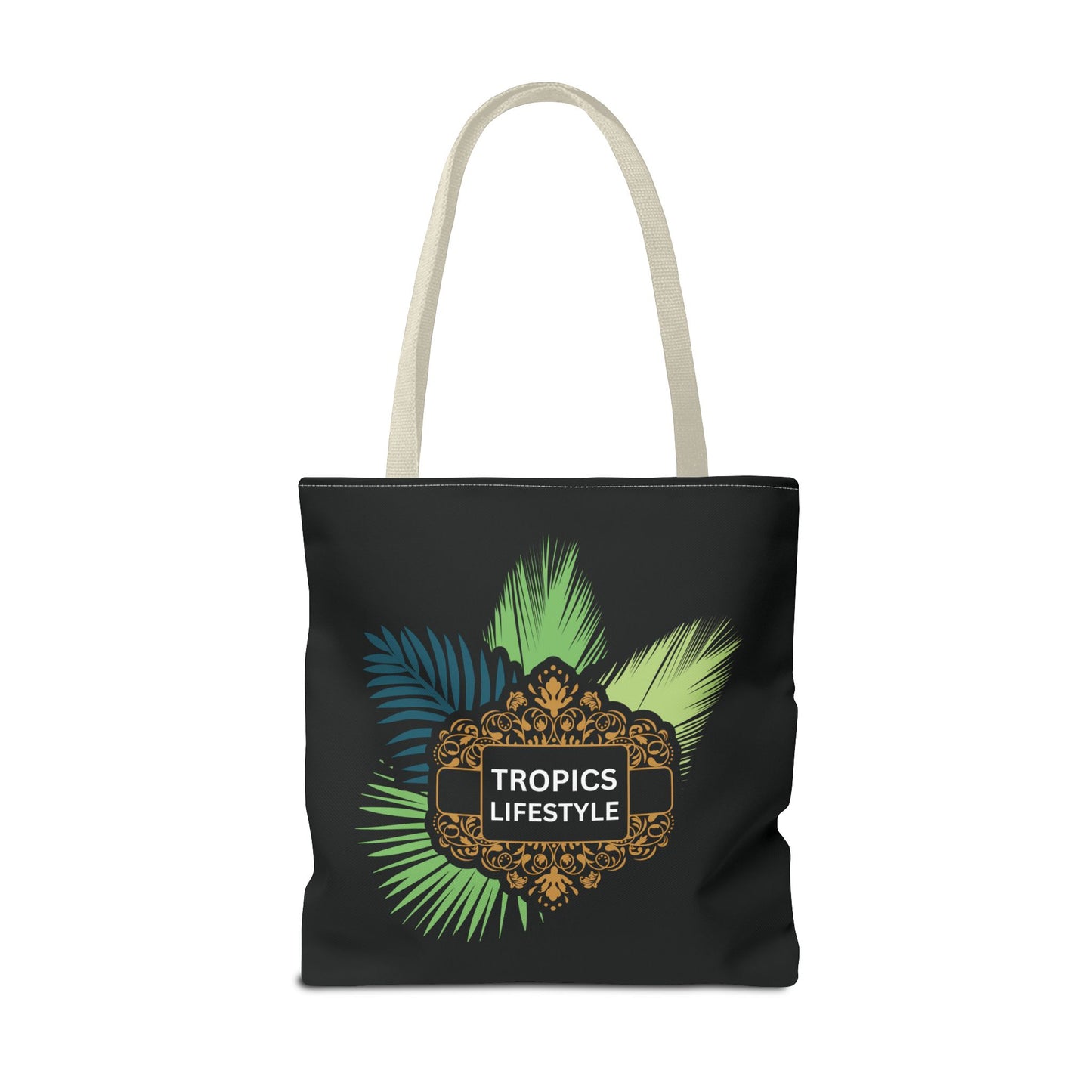 Elegant Tropics Lifestyle Logo Tote Bag - 3 Sizes, Black