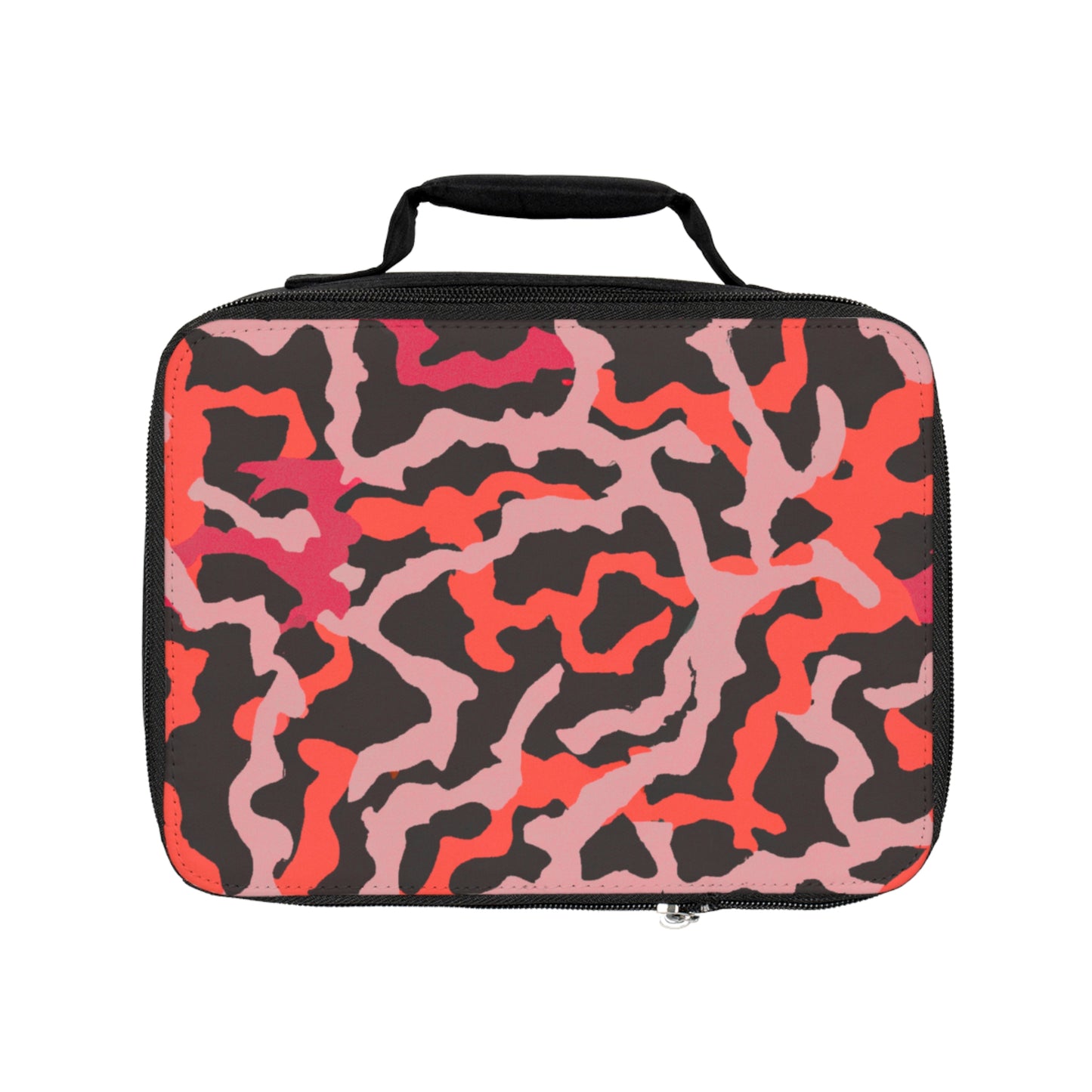Coral Threads/Red Lunch Bag - Eco-Friendly Insulated Tote, Adult and Child Lunchbox / Perfect for Picnics, Beach Outings