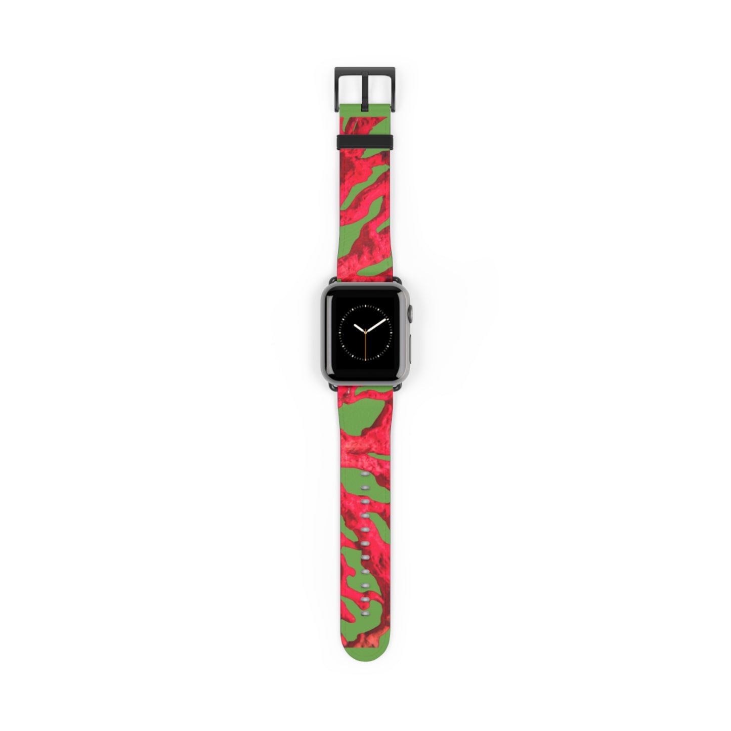 Apple Watch Band - Red Coral, green background