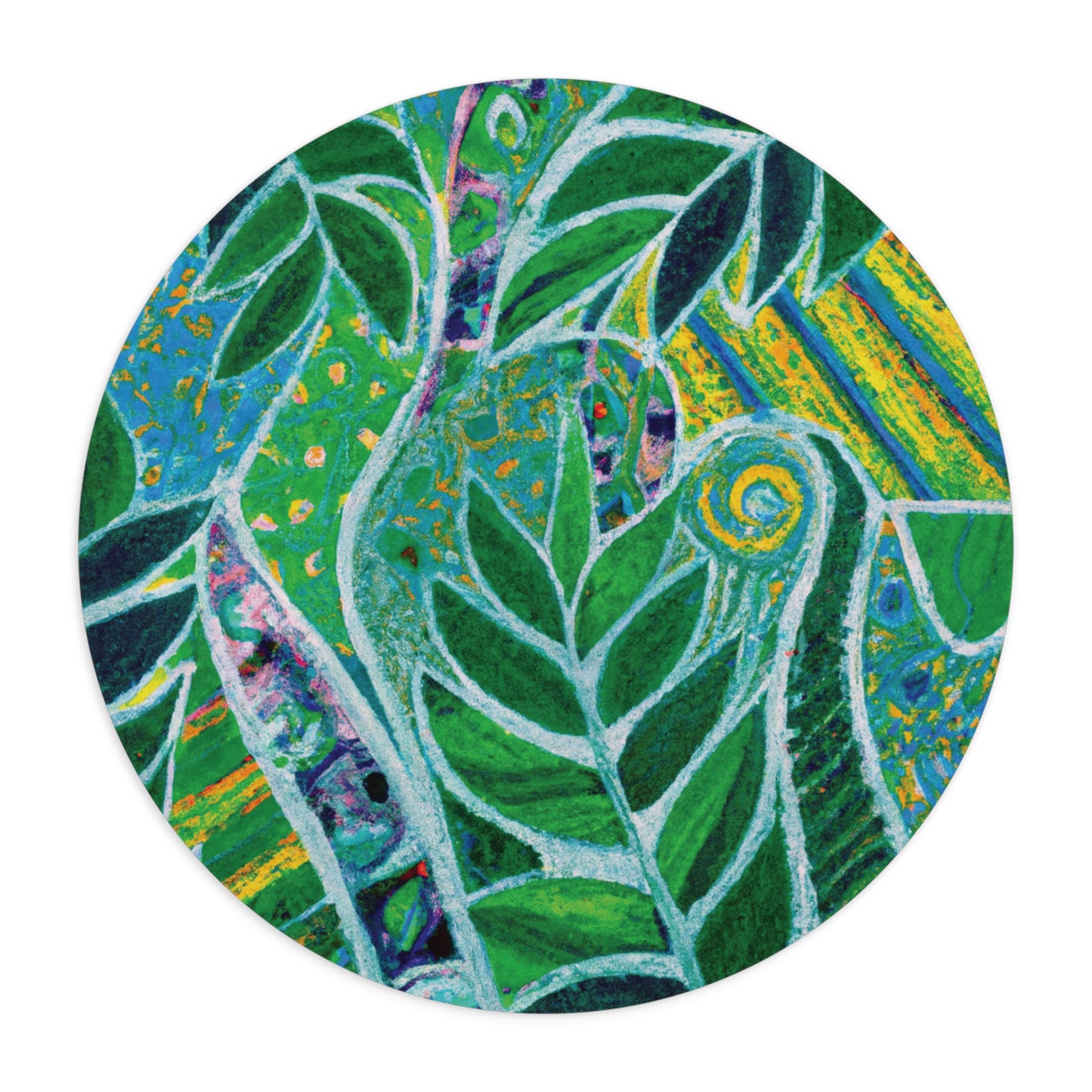 Rainforest Mouse Pad, 2 Shapes - Beach Vibes for Home Office & Gamer / Amazon Whimsy, Green