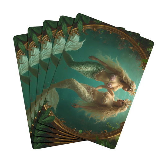 Poker Playing Cards - Framed Mermaids