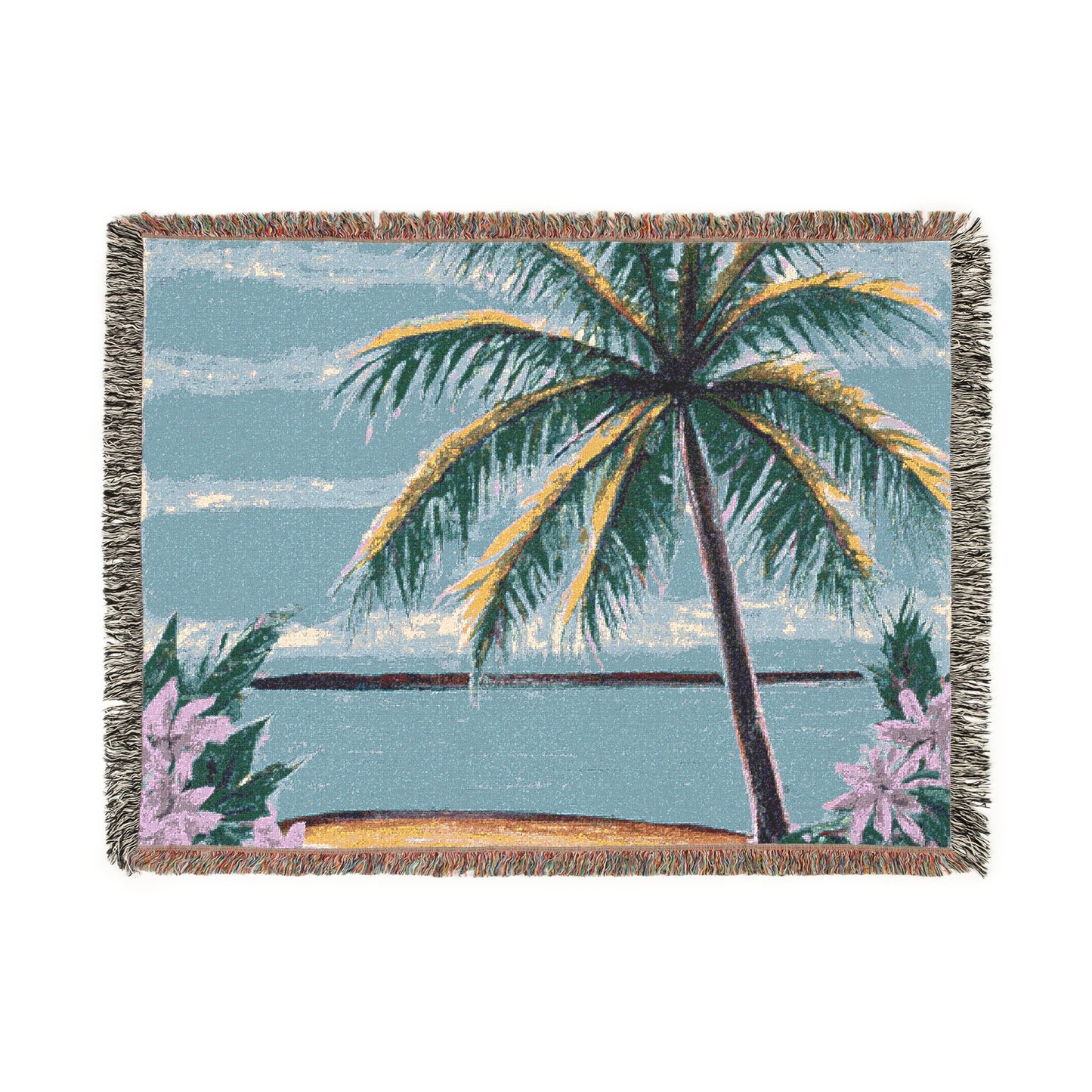 Woven Blanket, 3 Sizes - Tropical Home Decor / Calm Beach