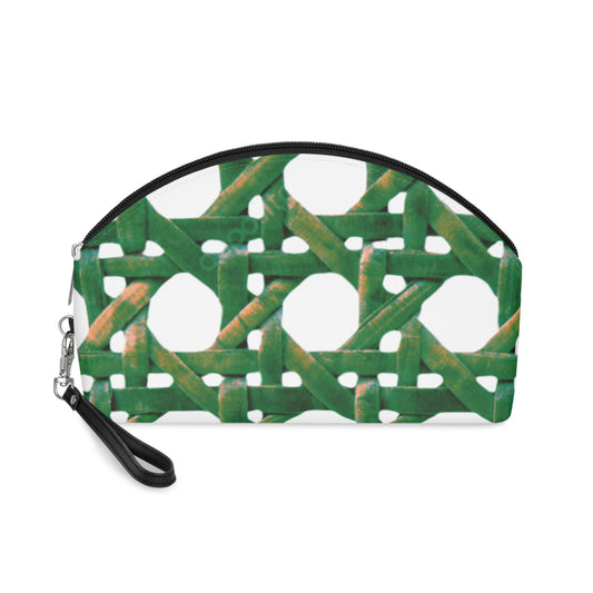 Tropical Makeup Bag - Beach Chair Wicker, Green