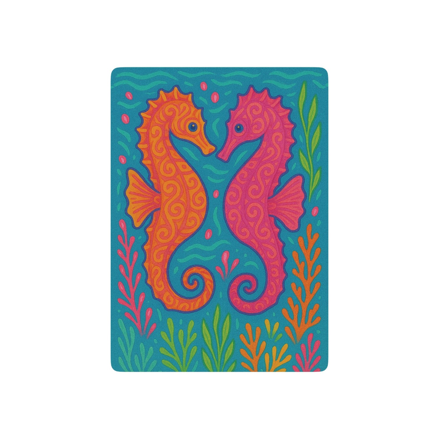Poker Playing Cards - Sunset Seahorses