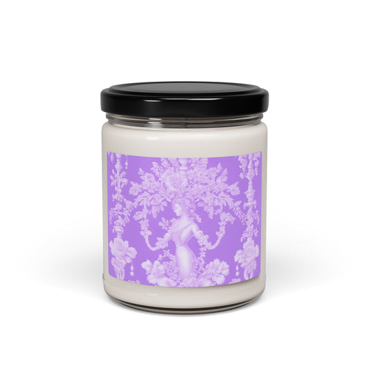 Scented Soy Candle, 9oz, Pearl Lady Toile, Purple