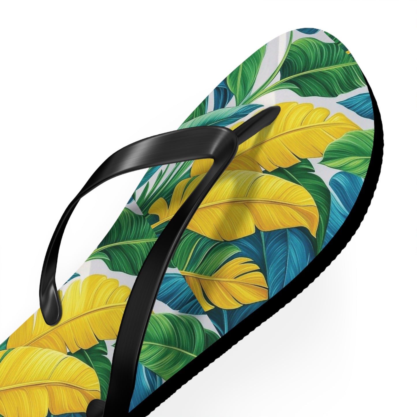 Flip Flops - Yellow Tropical Leaves