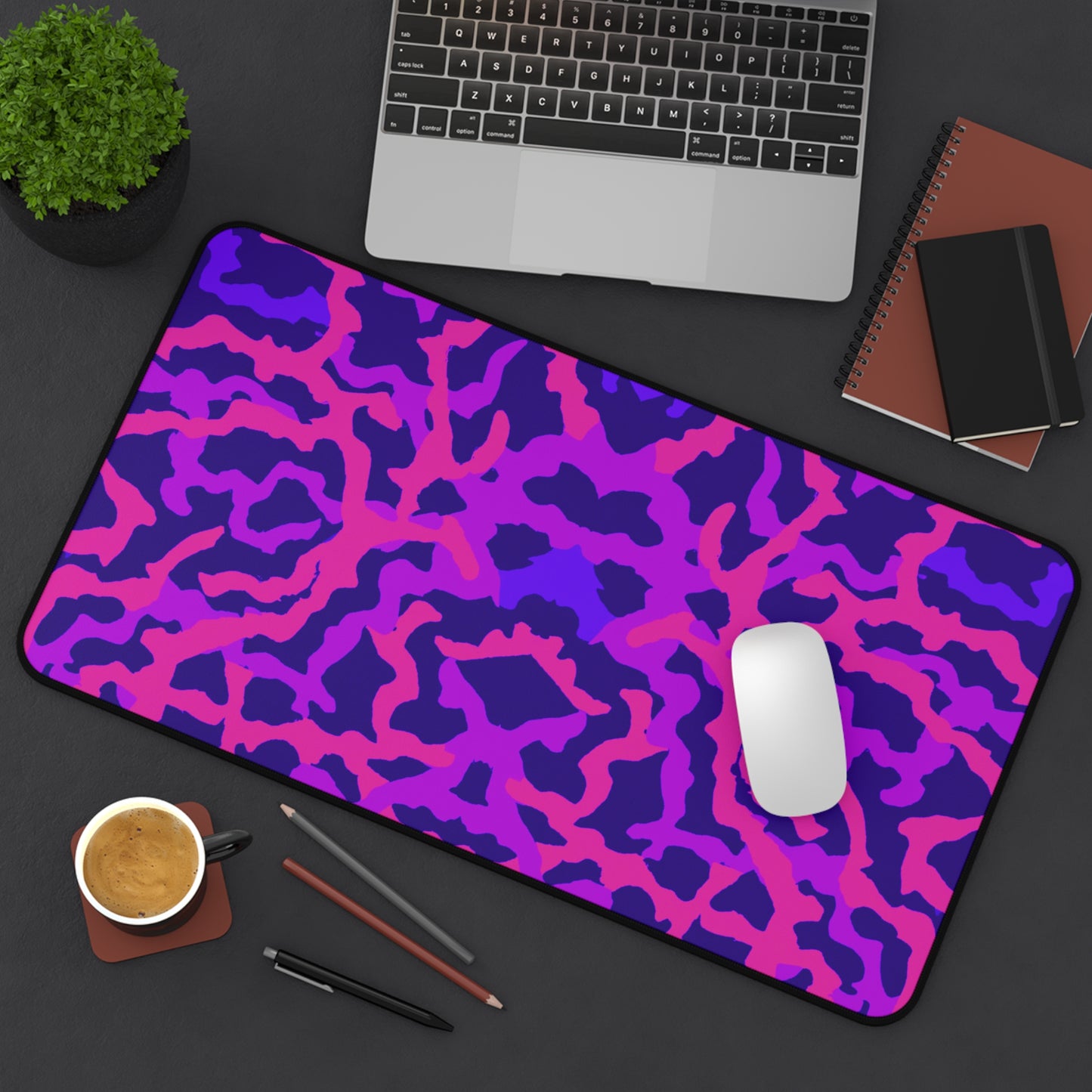 Tropical Mouse Pad/Desk Mat, 3 Sizes - Perfect for Home Office / Coral Threads, Heatwave