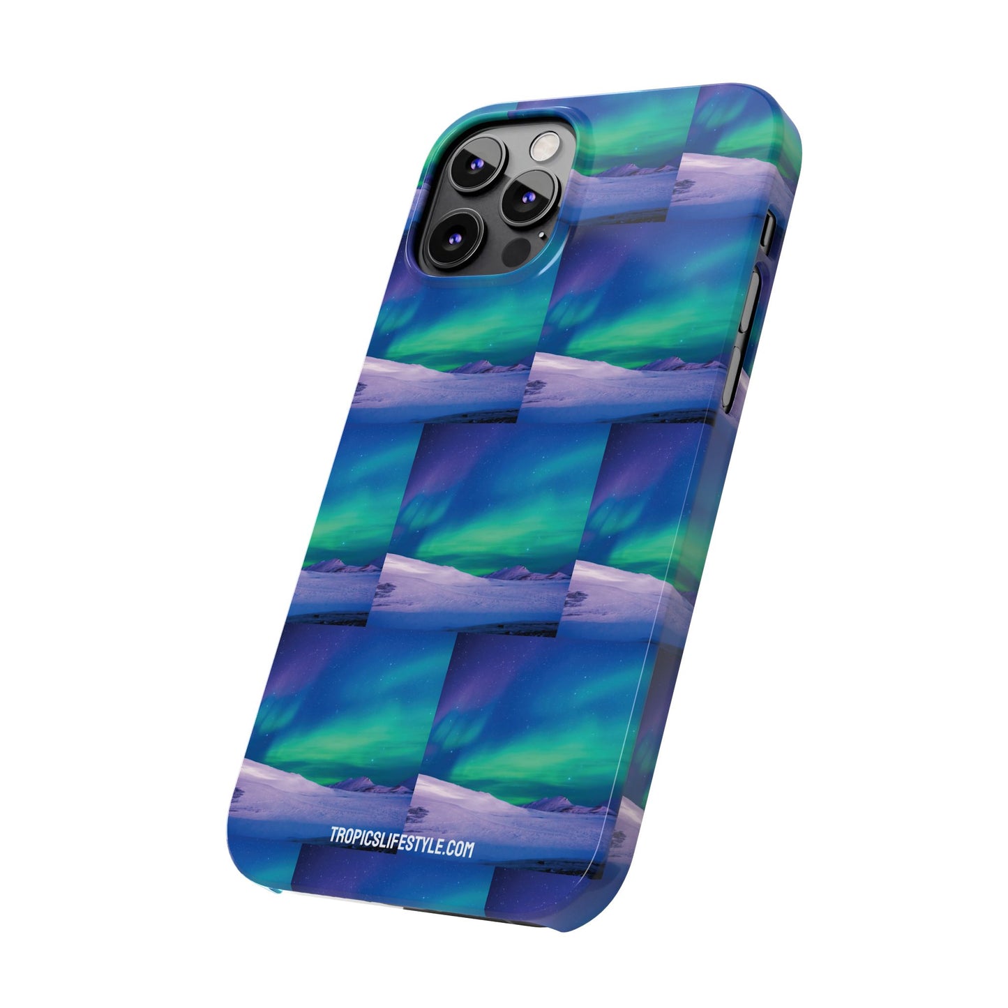 Slim Phone Cases - Cold Ocean Lights, Peacock