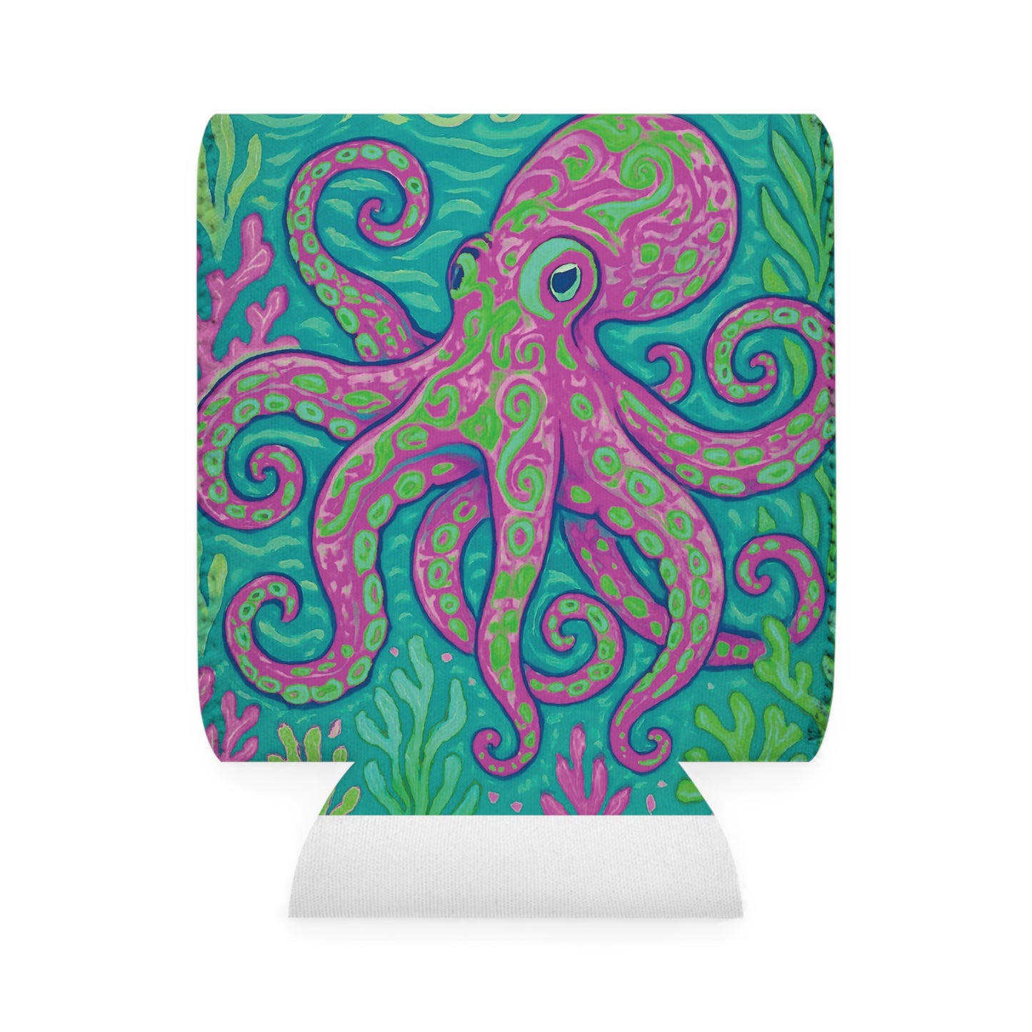 Octopus Kraken Joe/Purple Can Cooler Sleeve - Perfect for Outdoor Picnics