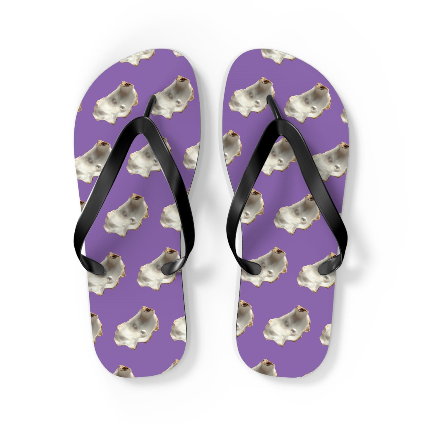 Flip Flops - White Pearl Oyster, light purple