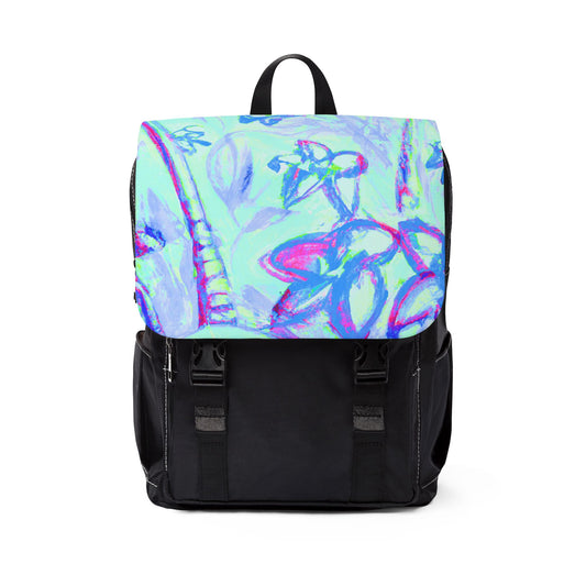 Tropical Doodles/Blue Casual Backpack - Perfect for Everyday Adventures