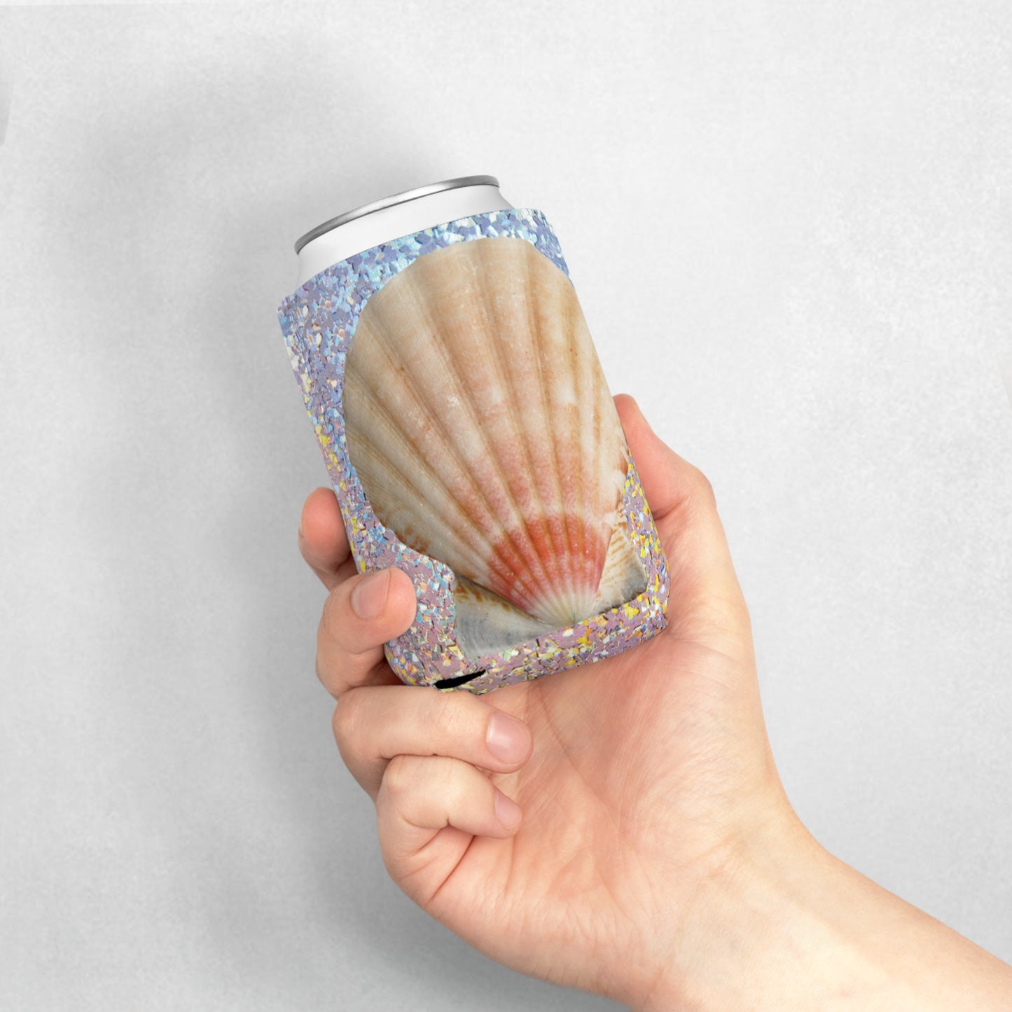 Disco Scallop Shell Can Cooler Sleeve - Perfect for Outdoor Picnics