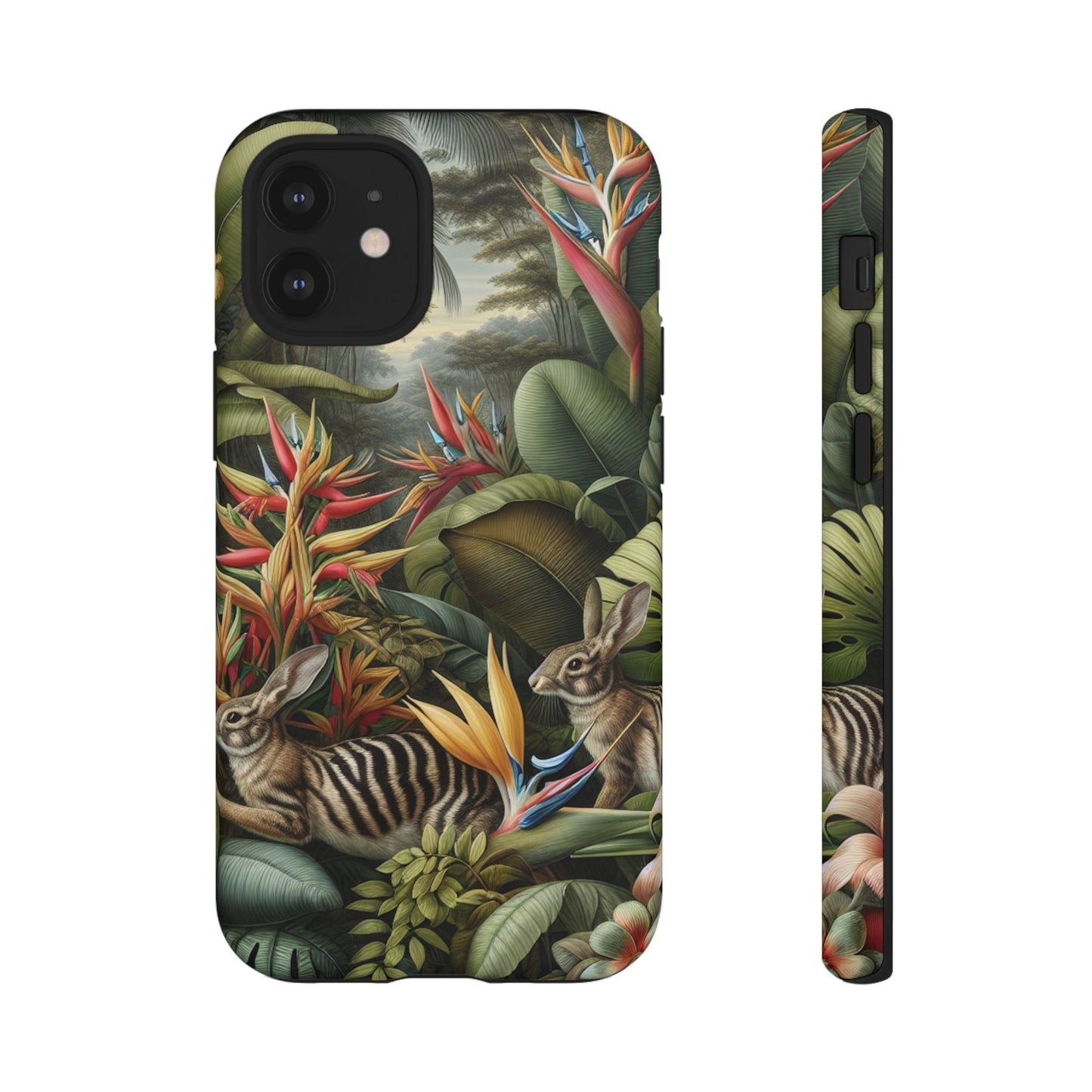 Rainforest Rabbit Outing Phone Case - Tough Cases with Summer Vibe