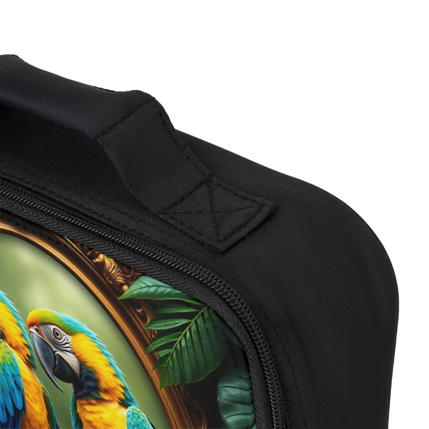 Framed Amazon Parrots Lunch Bag - Eco-Friendly Insulated Tote, Adult and Child Lunchbox / Perfect for Picnics, Beach Outings