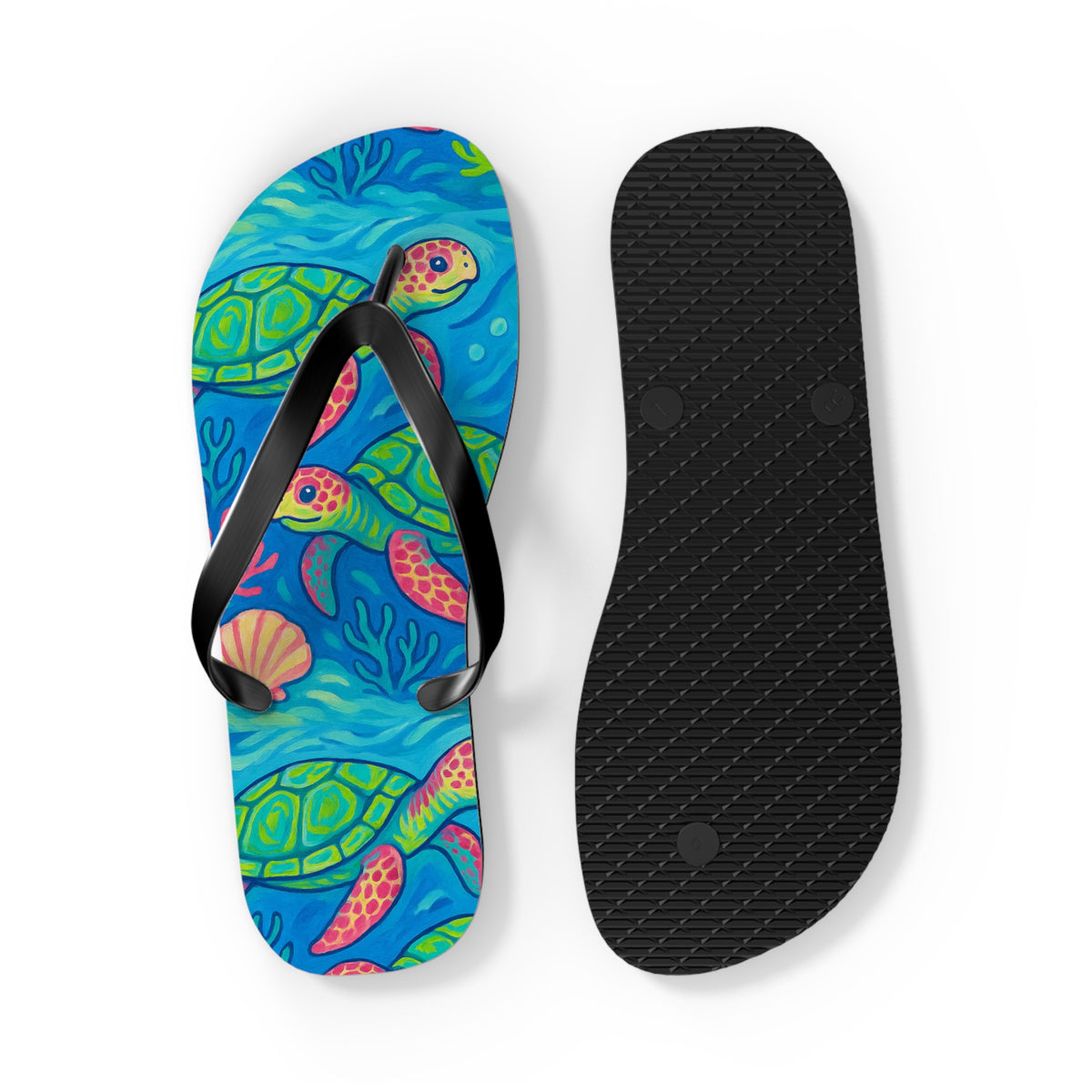 Flip Flops - Turtles and Corals