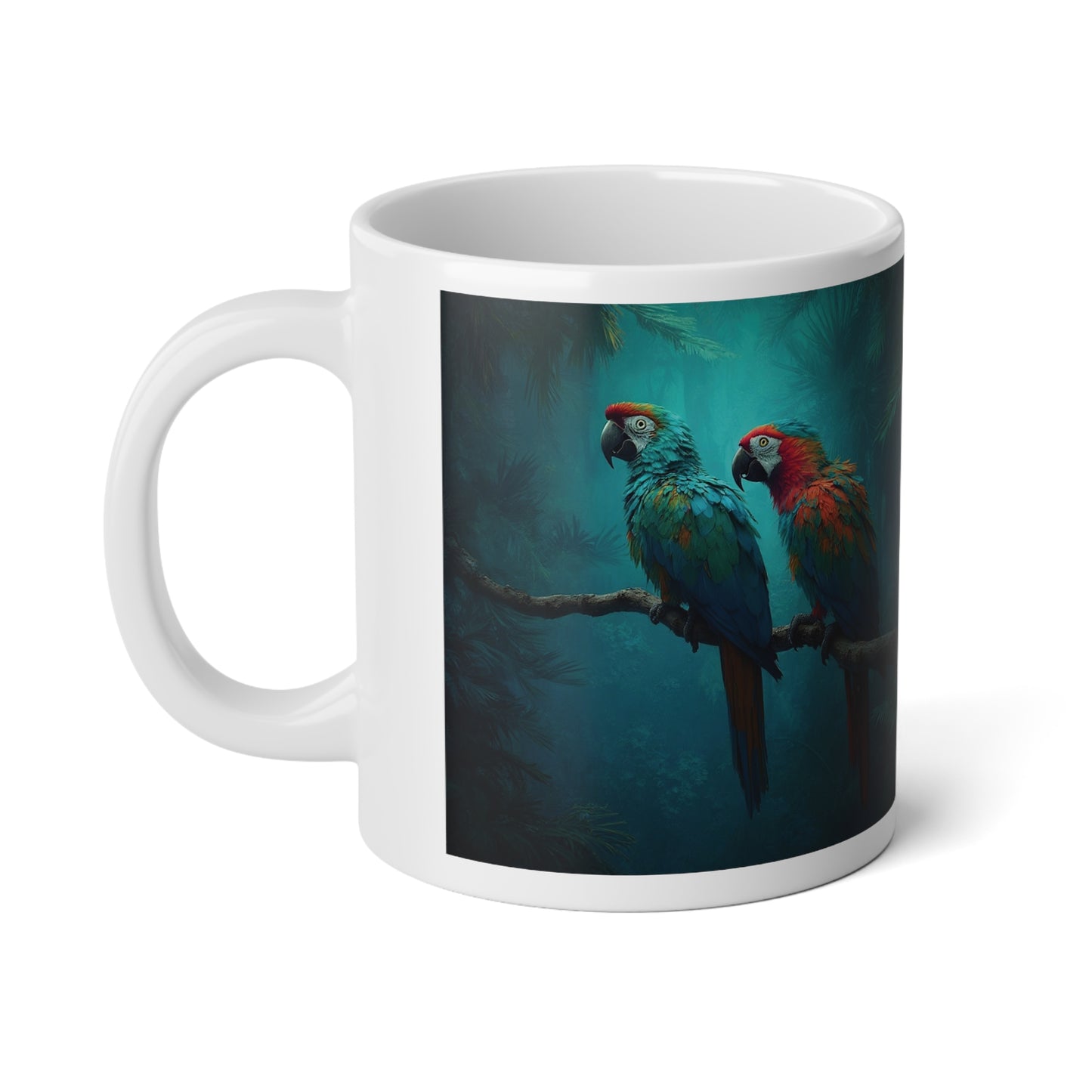 Jumbo Mug, 20oz, Parrot Friends | Tropical Coffee Cup