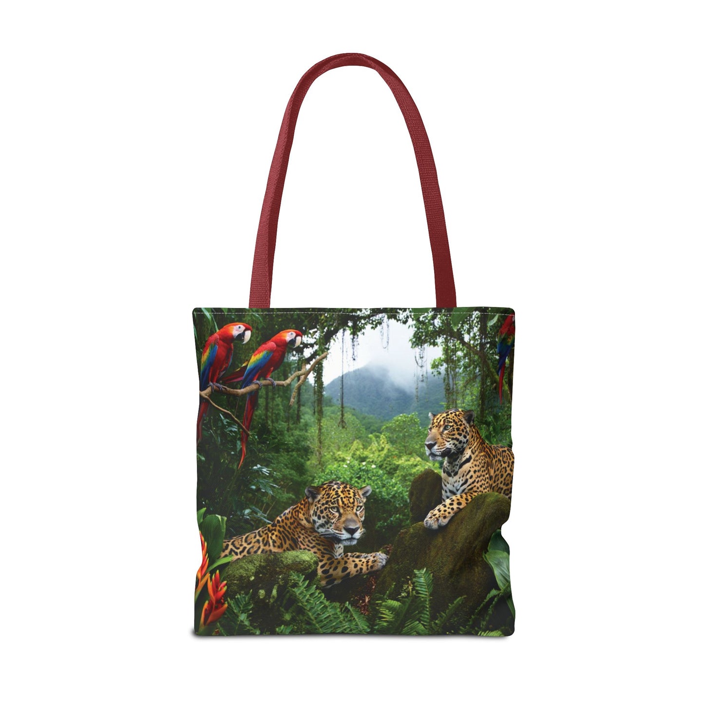 Jaguars and Parrots Tote Bag - 3 Sizes