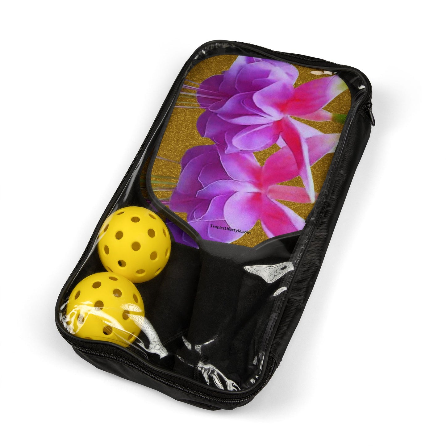 Pickleball Kit - Two Fuchsias, Gold