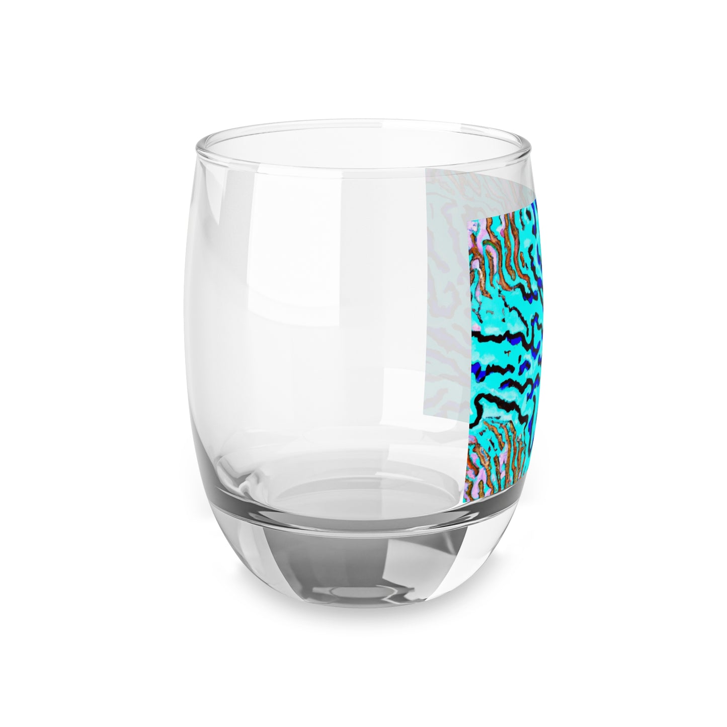 Whiskey Glass, Wild Coral Reef/Turquoise
