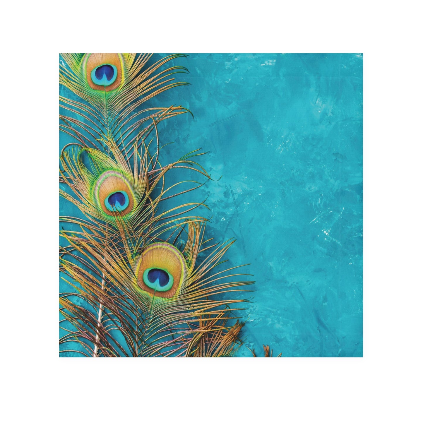 Face Towel - Peacock Turquoise Glow