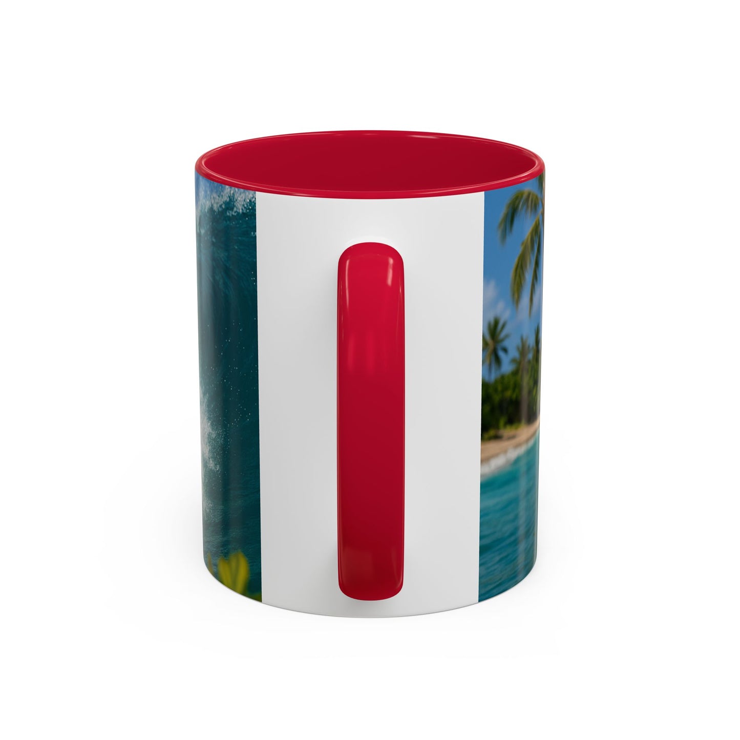 Vibrant Beach Coffee Mug - 11oz & 15oz / Puppy Ariel the Dog Surfer