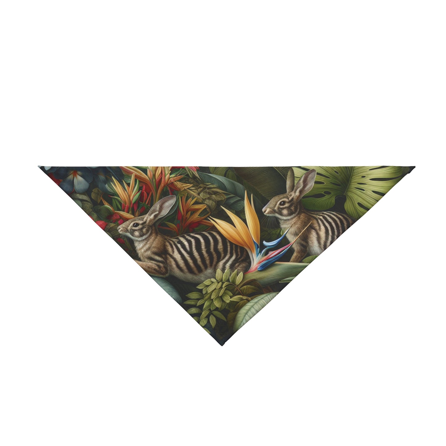 Rainforest Rabbit Outing Pet Bandana, 2 Sizes - Stylish accessory for dogs & cats