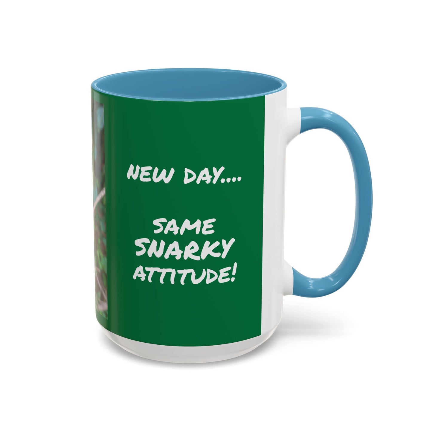 Parrot Accent Coffee Mug (11, 15oz), 8 Colors - Same Snarky Attitude, green