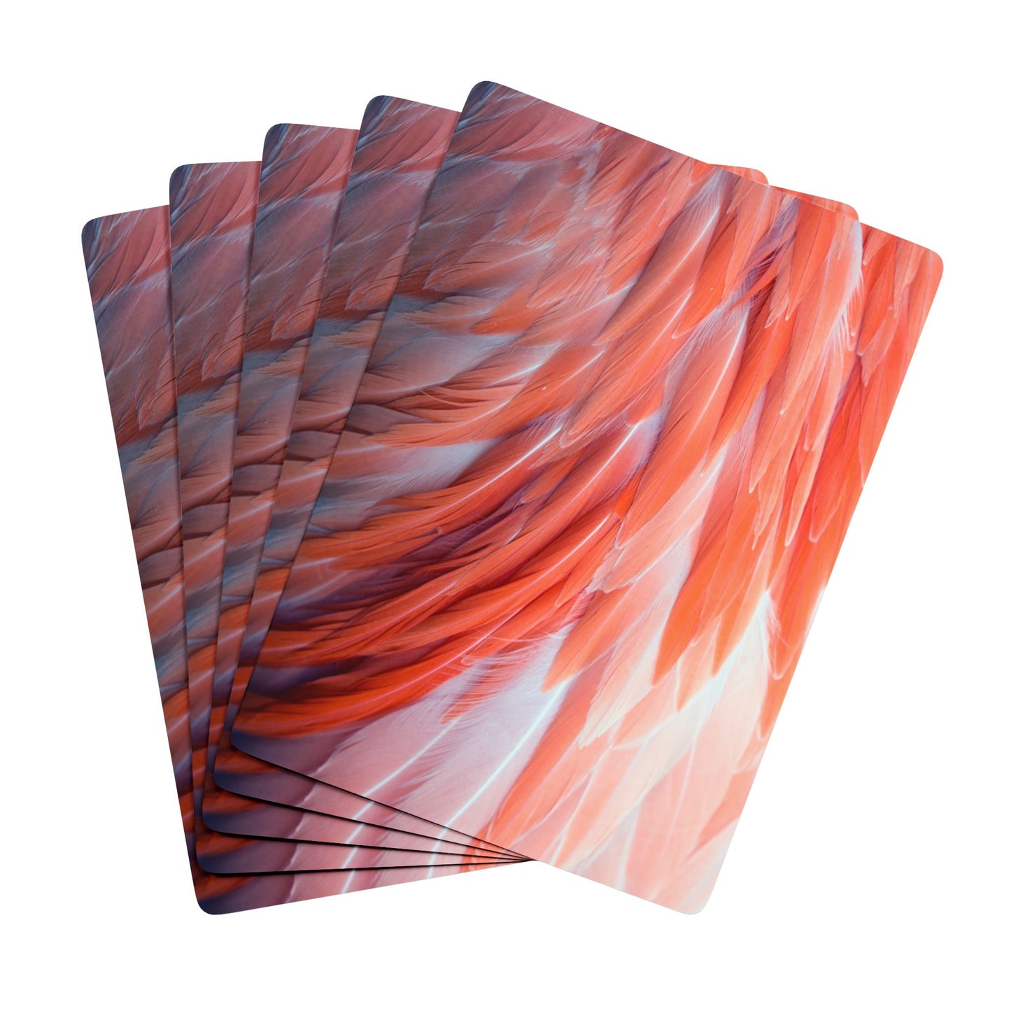 Poker Playing Cards -  Real Flamingo Feathers