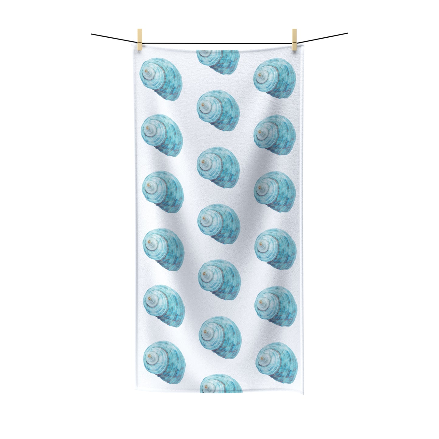 Jade Turbo Shell/White Polycotton Towel