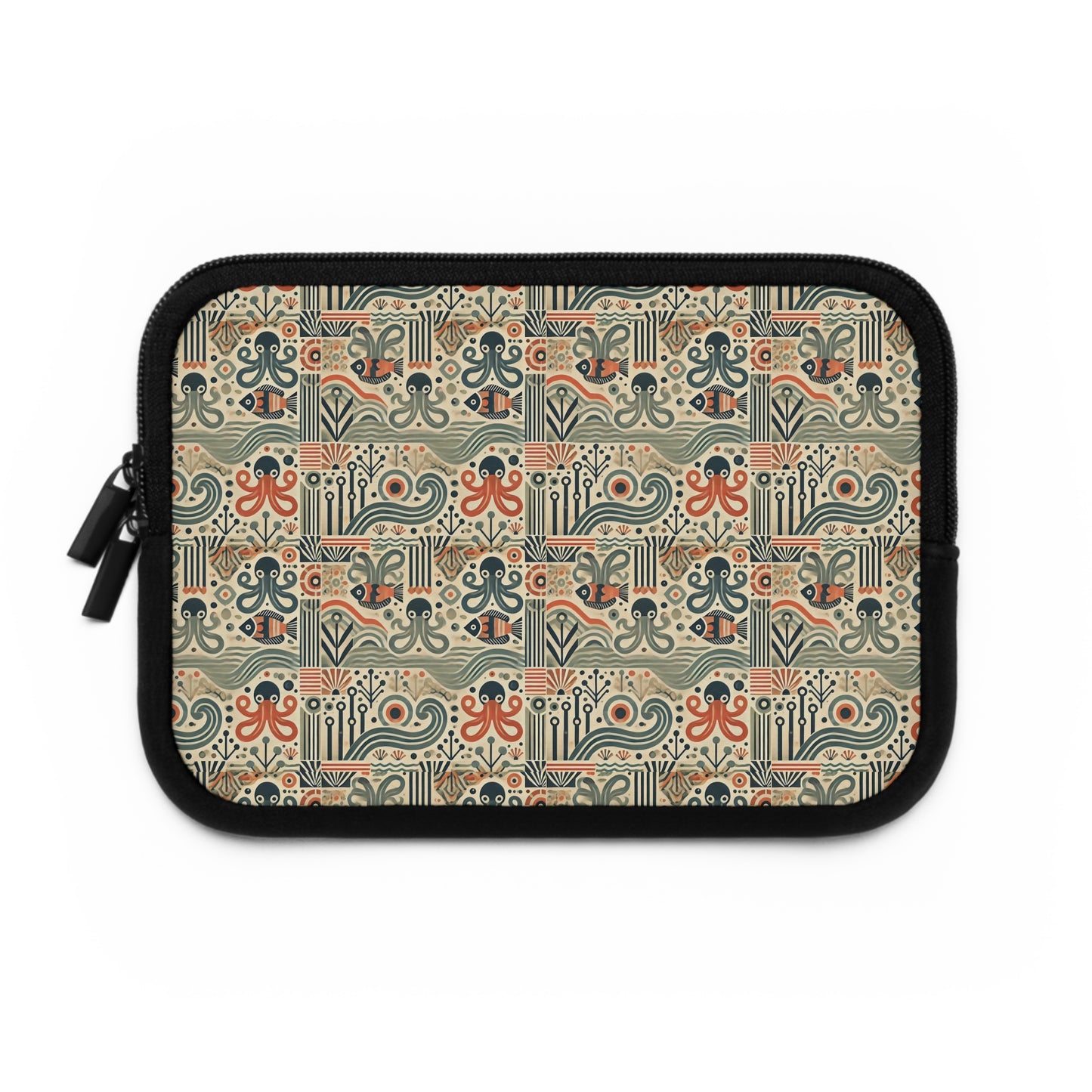 Tropical Laptop Sleeve, 5 Sizes - Perfect for Beach Lovers & Students / Mid-Century Octopus