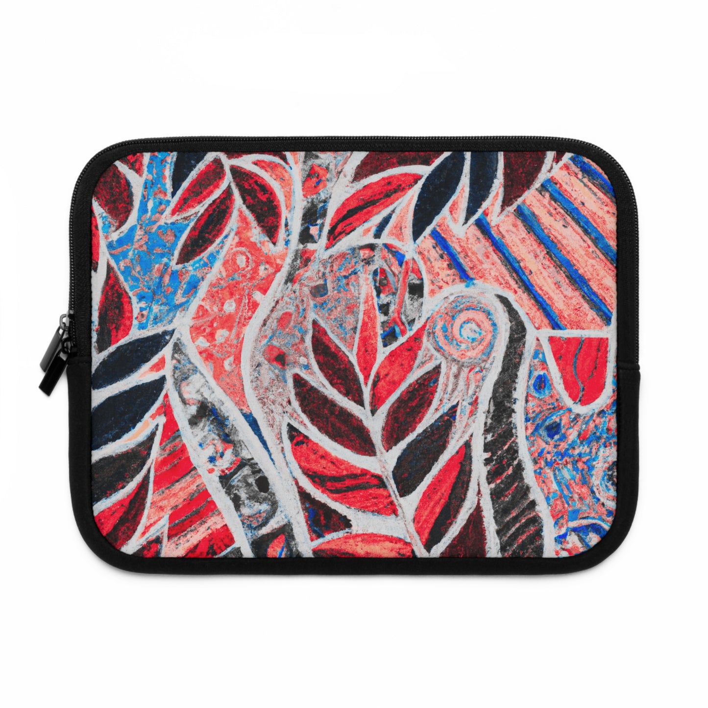 Tropical Laptop Sleeve, 5 Sizes - Perfect for Ocean Lovers & Students / Amazon Whimsy, Red